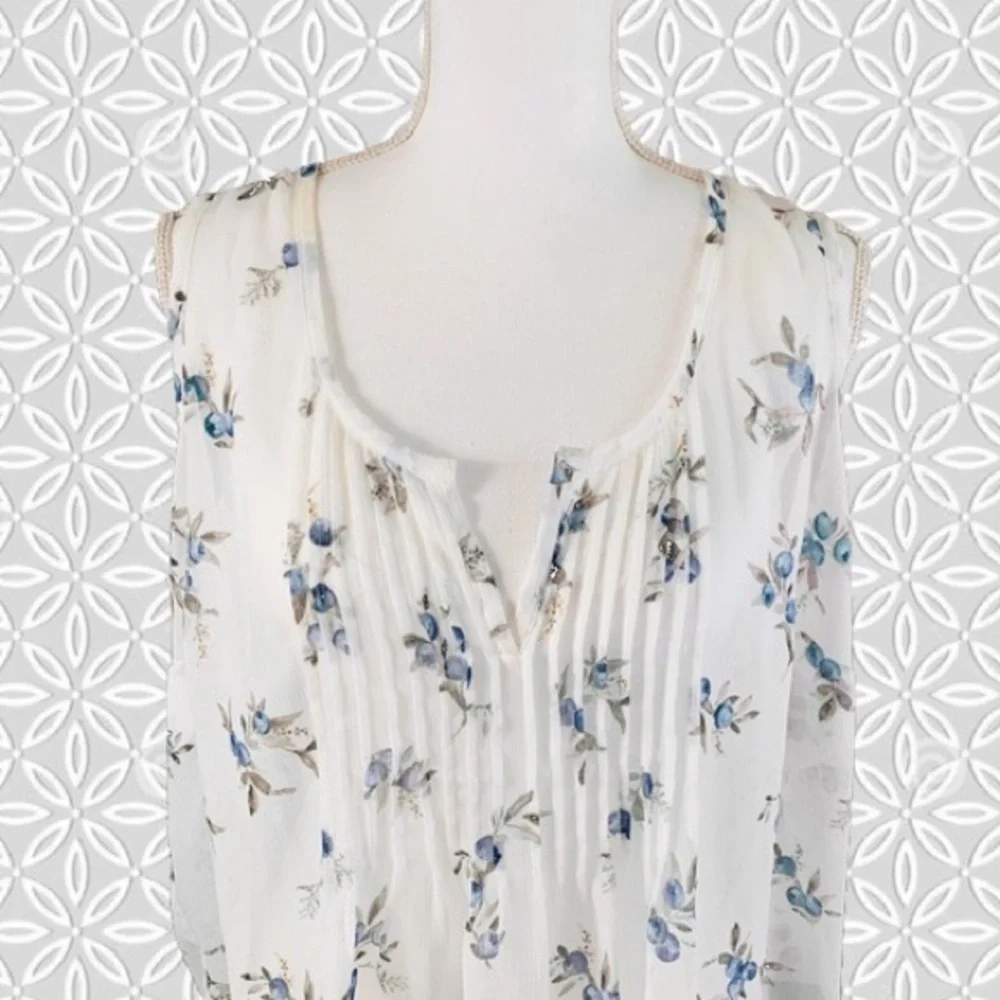TORRID sleeveless baby doll top white chiffon Size 3 - Picture 3 of 9